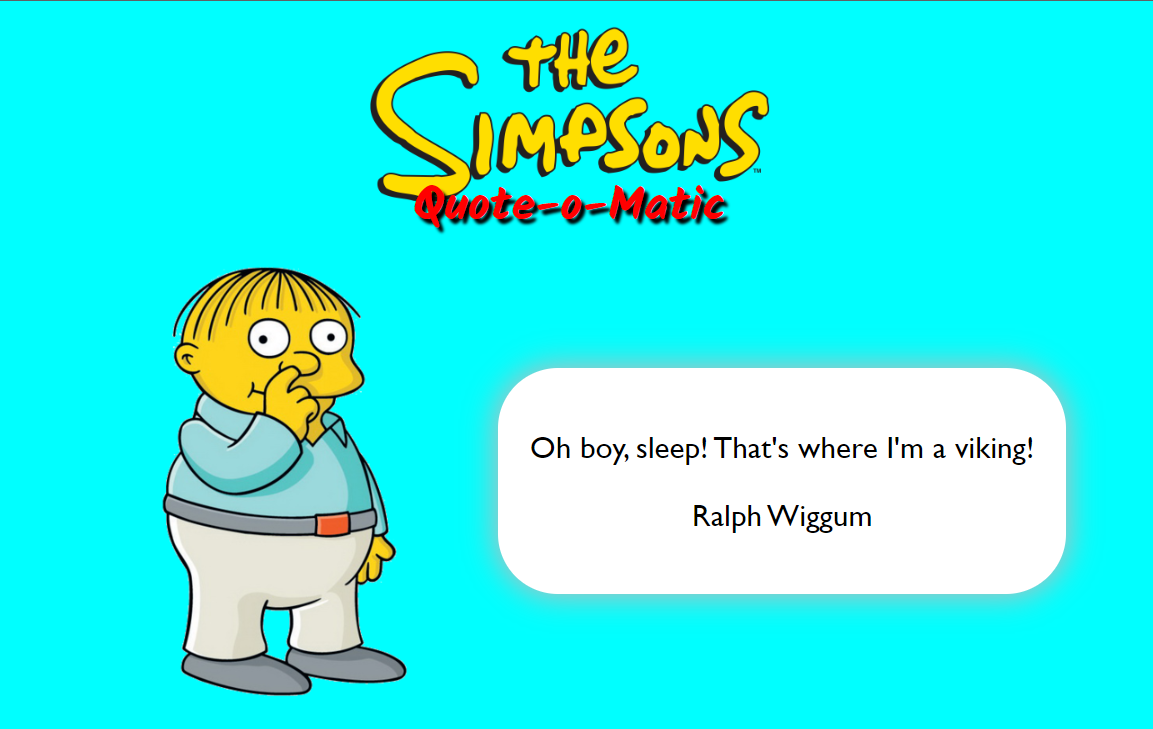 The Simpsons Quote-o-Matic